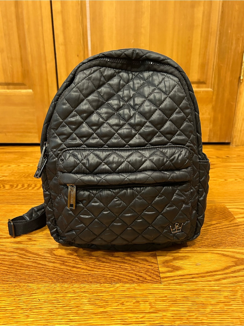Oliver Thomas Black Quilted Mini Backpack
